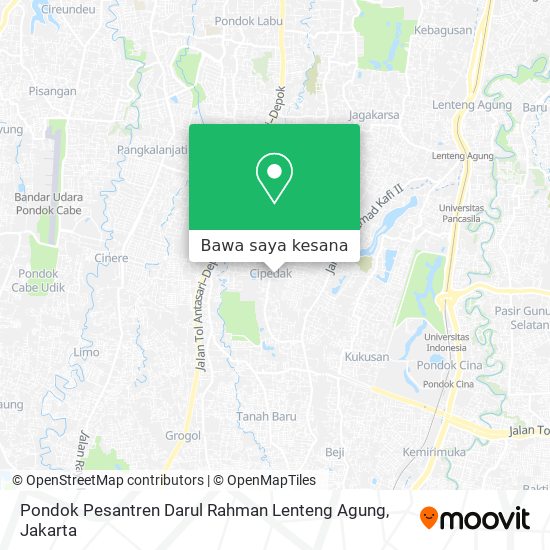 Peta Pondok Pesantren Darul Rahman Lenteng Agung