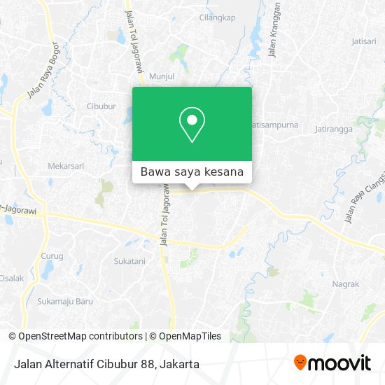 Peta Jalan Alternatif Cibubur 88