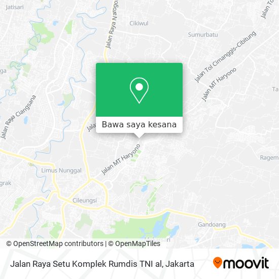 Peta Jalan Raya Setu Komplek Rumdis TNI al