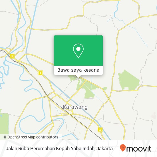 Peta Jalan Ruba Perumahan Kepuh Yaba Indah, Karawang Barat