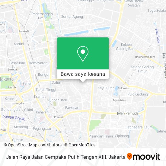 Peta Jalan Raya Jalan Cempaka Putih Tengah XIII