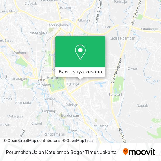 Peta Perumahan Jalan Katulampa Bogor Timur