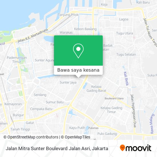 Peta Jalan Mitra Sunter Boulevard Jalan Asri