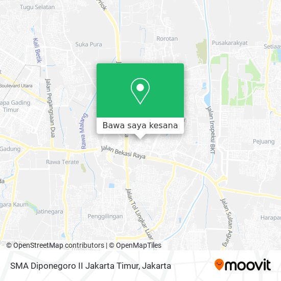 Peta SMA Diponegoro II Jakarta Timur