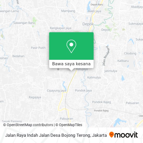 Peta Jalan Raya Indah Jalan Desa Bojong Terong