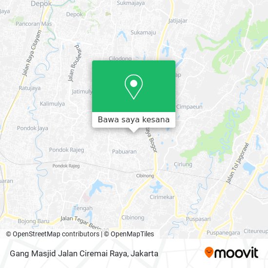 Peta Gang Masjid Jalan Ciremai Raya