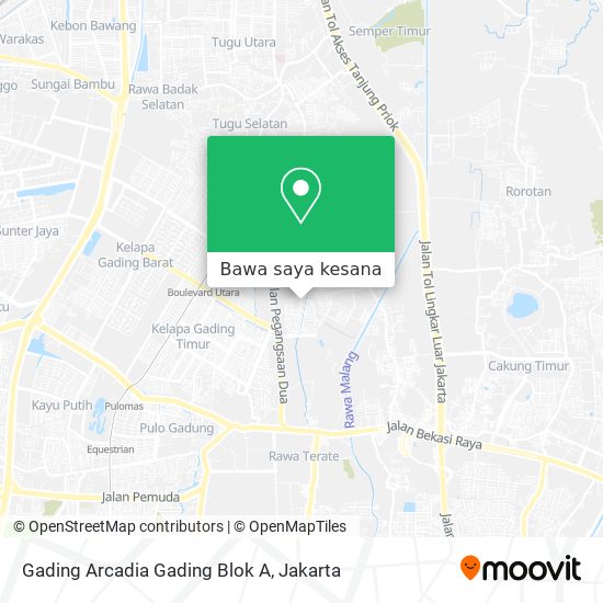 Peta Gading Arcadia Gading Blok A