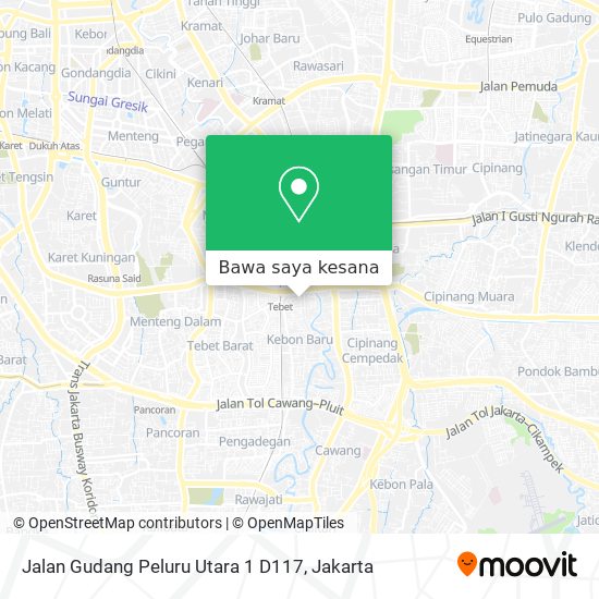 Peta Jalan Gudang Peluru Utara 1 D117