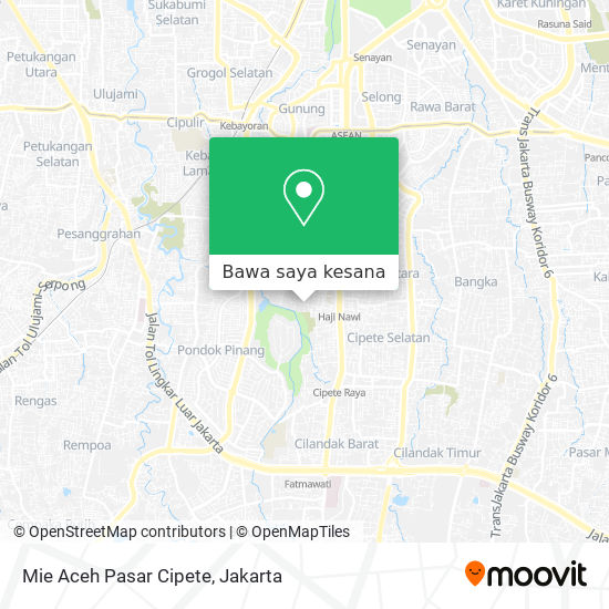 Peta Mie Aceh Pasar Cipete