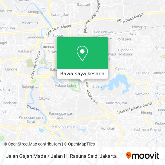 Peta Jalan Gajah Mada / Jalan H. Rasuna Said