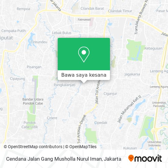 Peta Cendana Jalan Gang Musholla Nurul Iman