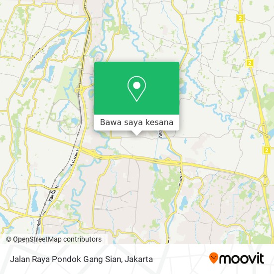 Peta Jalan Raya Pondok Gang Sian