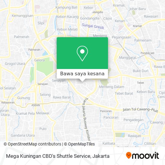 Peta Mega Kuningan CBD's Shuttle Service