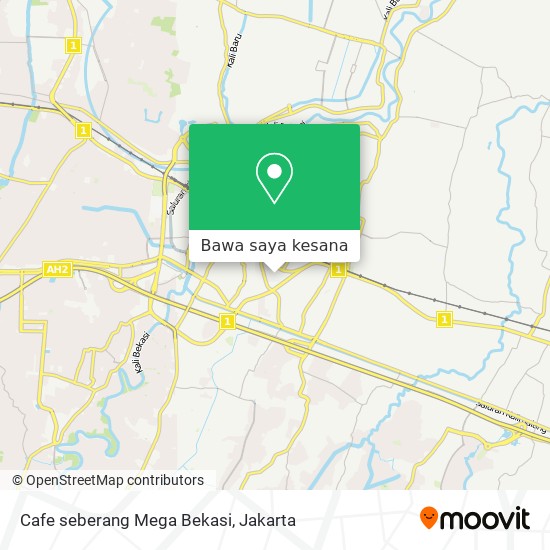 Peta Cafe seberang Mega Bekasi
