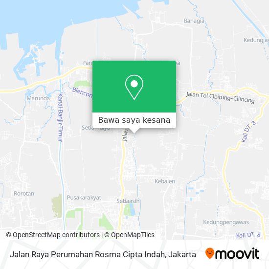 Peta Jalan Raya Perumahan Rosma Cipta Indah