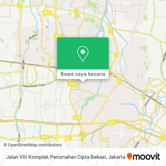 Peta Jalan VIII Komplek Perumahan Cipta Bekasi