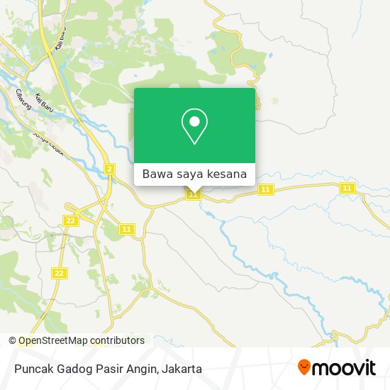 Peta Puncak Gadog Pasir Angin