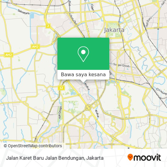 Peta Jalan Karet Baru Jalan Bendungan