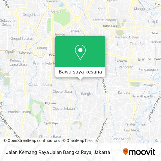 Peta Jalan Kemang Raya Jalan Bangka Raya