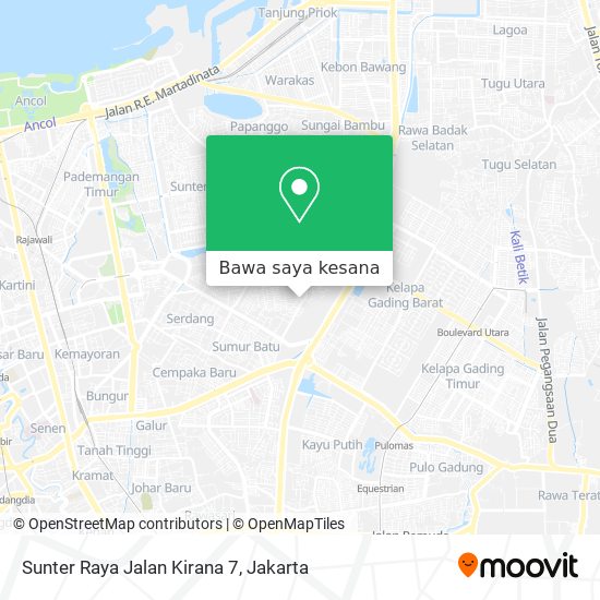 Peta Sunter Raya Jalan Kirana 7