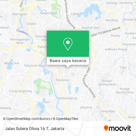 Peta Jalan Sutera Olivia 16 7