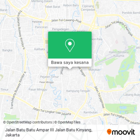 Peta Jalan Batu Batu Ampar III Jalan Batu Kinyang