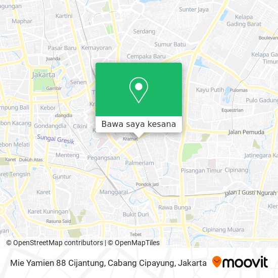 Peta Mie Yamien 88 Cijantung, Cabang Cipayung