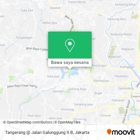 Peta Tangerang @ Jalan Galunggung II B