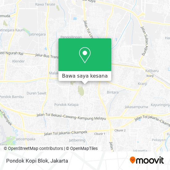 Peta Pondok Kopi Blok