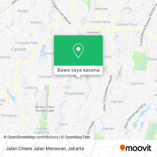 Peta Jalan Cinere Jalan Merawan