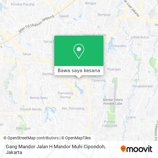 Peta Gang Mandor Jalan H Mandor Muhi Cipondoh