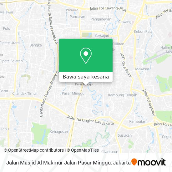 Peta Jalan Masjid Al Makmur Jalan Pasar Minggu