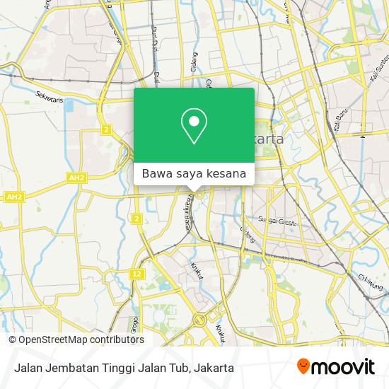 Peta Jalan Jembatan Tinggi Jalan Tub