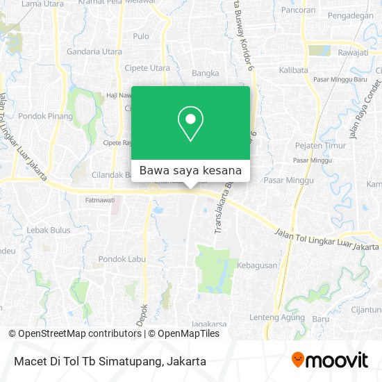 Peta Macet Di Tol Tb Simatupang
