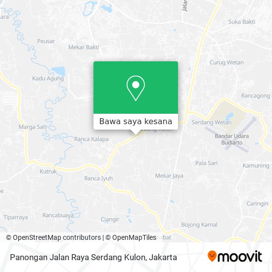 Peta Panongan Jalan Raya Serdang Kulon