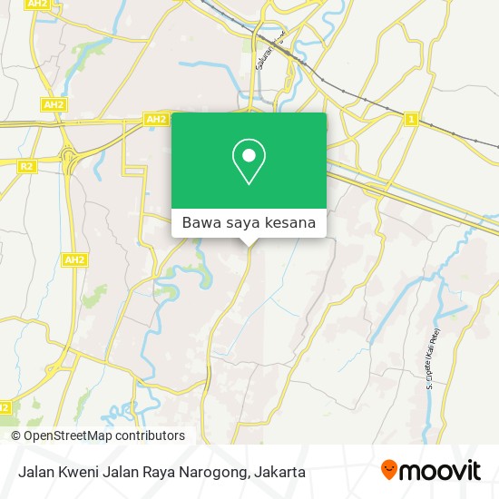 Peta Jalan Kweni Jalan Raya Narogong