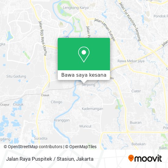Peta Jalan Raya Puspitek / Stasiun