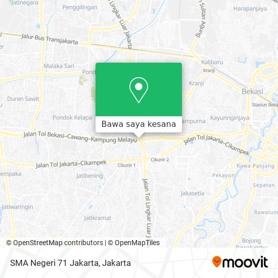 Peta SMA Negeri 71 Jakarta