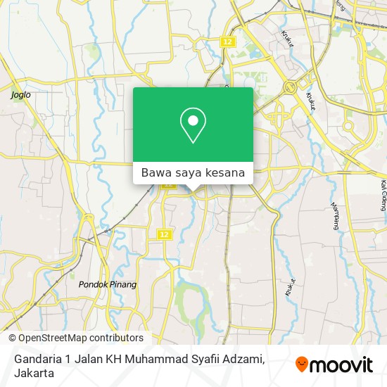 Peta Gandaria 1 Jalan KH Muhammad Syafii Adzami