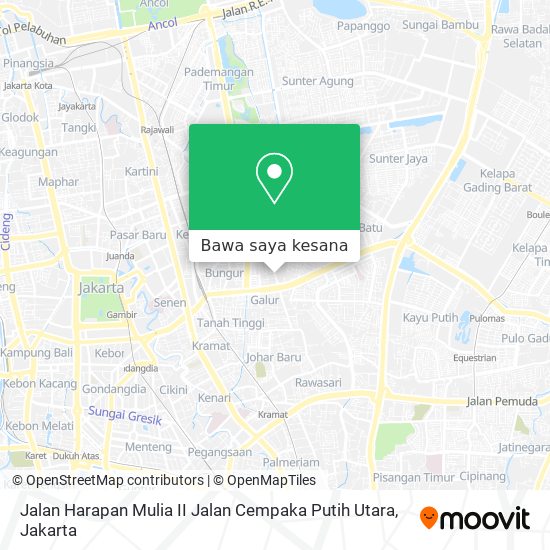 Peta Jalan Harapan Mulia II Jalan Cempaka Putih Utara