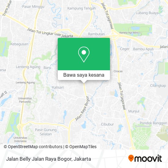Peta Jalan Belly Jalan Raya Bogor