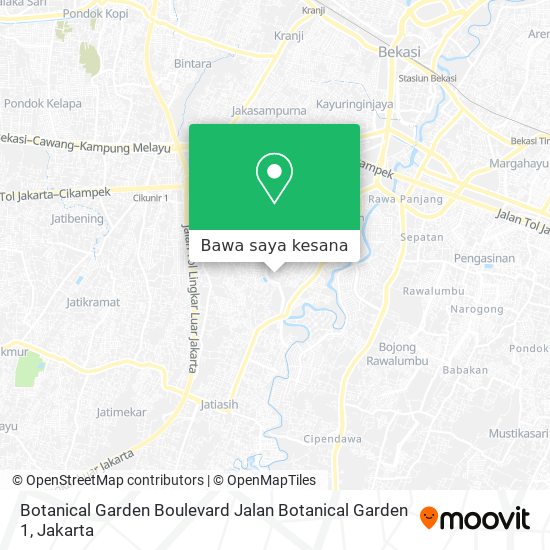 Peta Botanical Garden Boulevard Jalan Botanical Garden 1