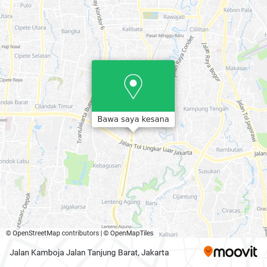Peta Jalan Kamboja Jalan Tanjung Barat