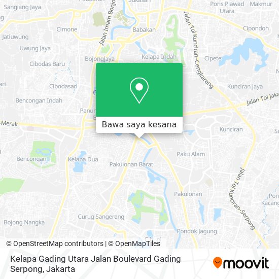 Peta Kelapa Gading Utara Jalan Boulevard Gading Serpong