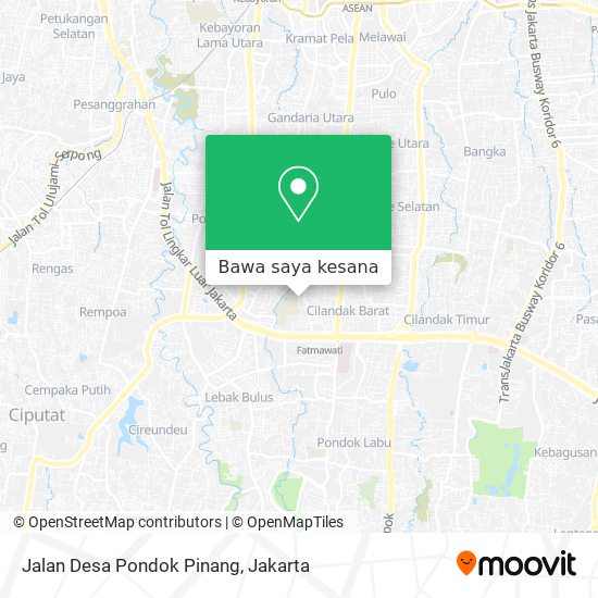 Peta Jalan Desa Pondok Pinang