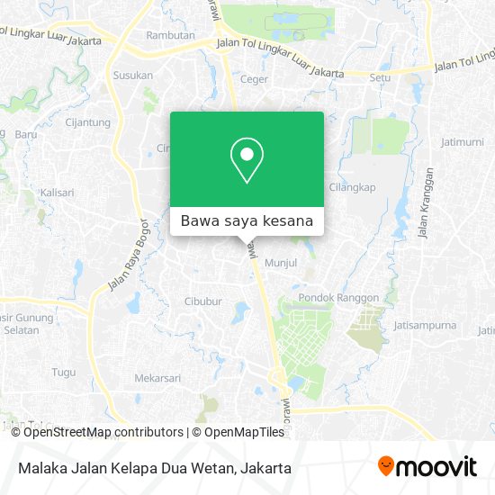 Peta Malaka Jalan Kelapa Dua Wetan