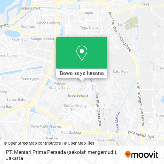 Peta PT. Mentari Prima Persada (sekolah mengemudi)