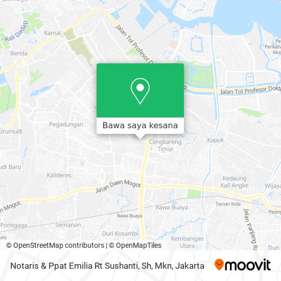 Peta Notaris & Ppat Emilia Rt Sushanti, Sh, Mkn