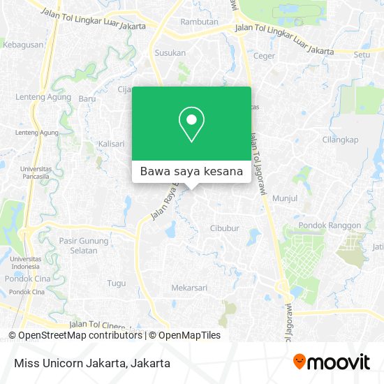 Peta Miss Unicorn Jakarta