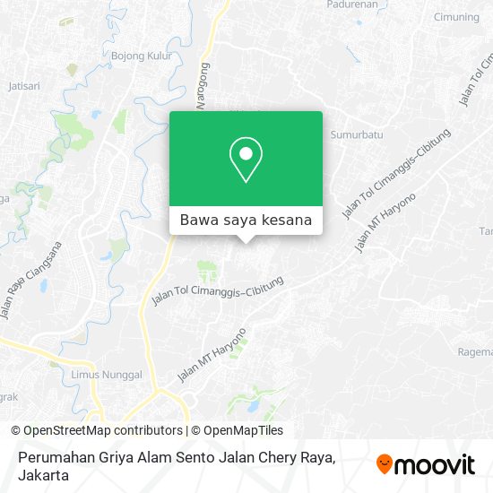 Peta Perumahan Griya Alam Sento Jalan Chery Raya